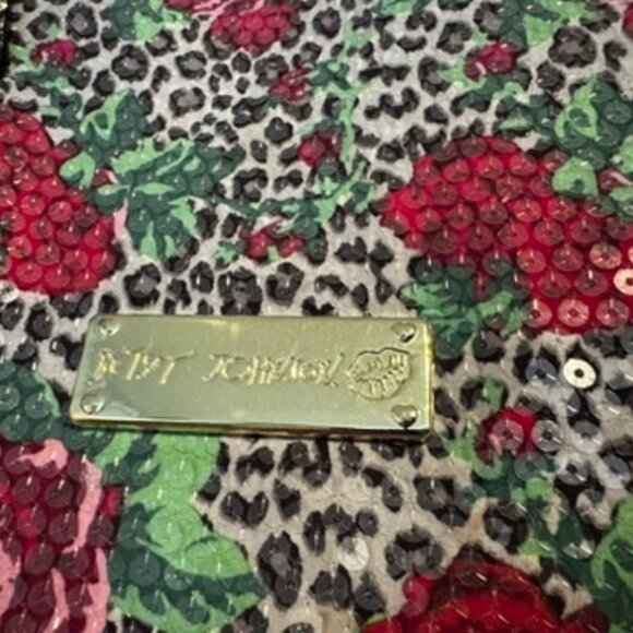 Betsey Johnson Leopard Print Floral Purse - Picture 2 of 4